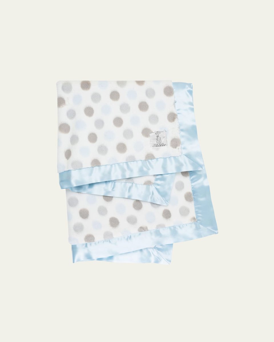 Luxe Dot Printed Plush Baby Blanket